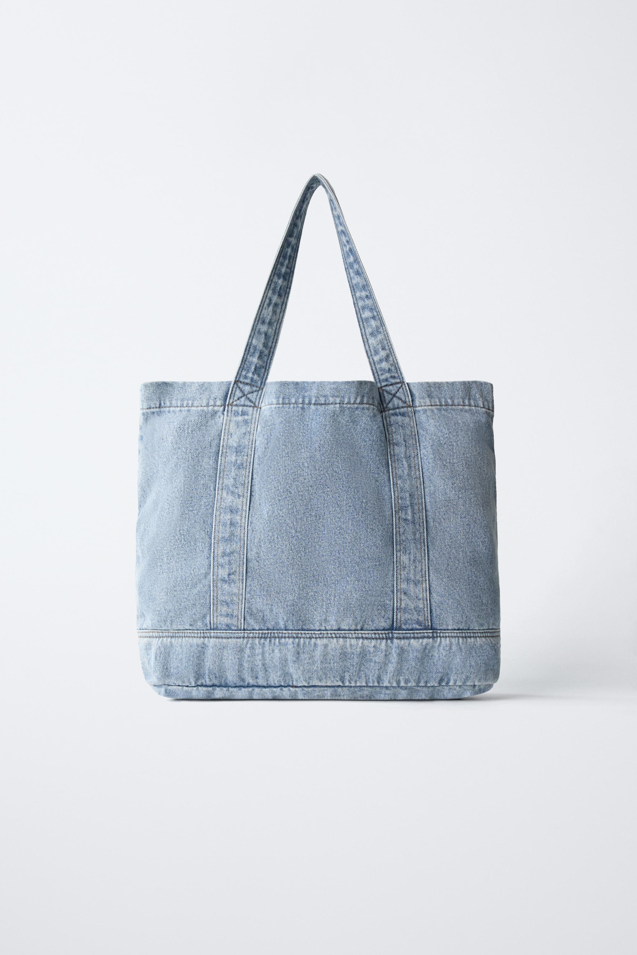 EMBROIDERED DENIM SHOPPER